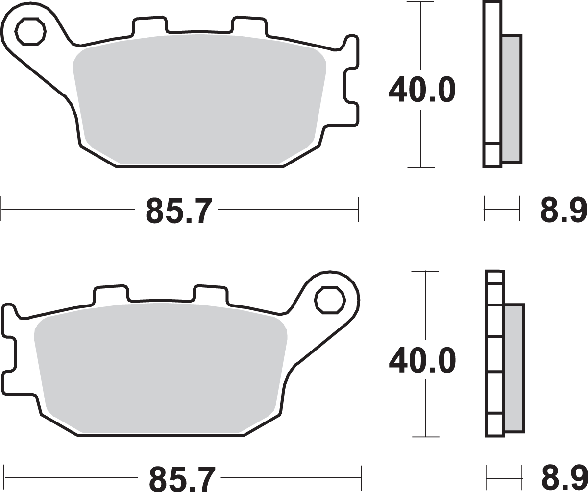 SBS HF Ceramic Rear Brake Pads 657HF