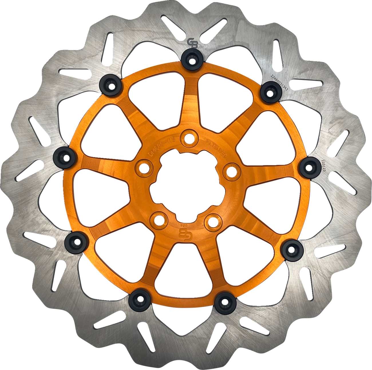Gbrakes Brake Rotor - Front - Orange Harley Davidson