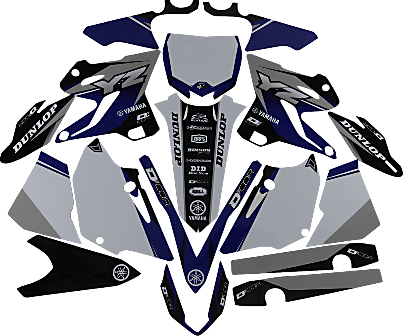 D'cor visuals Graphic Kit - Cor 9 Yamaha - YZ 125/250 '15-'21