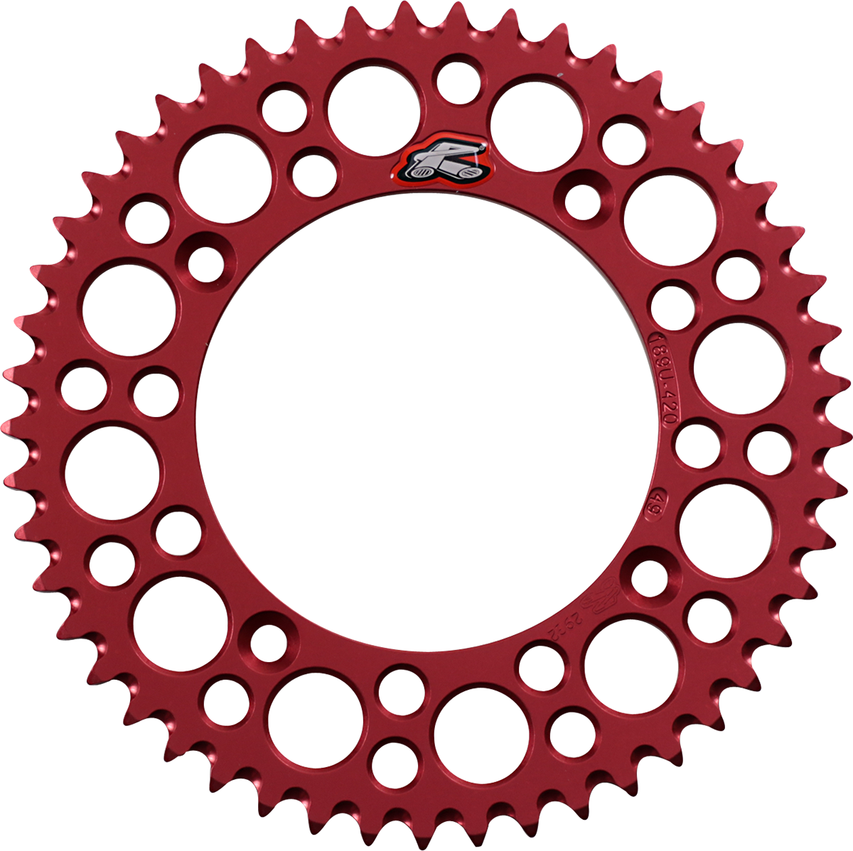 Renthal Rear Sprocket - Aluminum - 49 Tooth - Red - Honda 49T