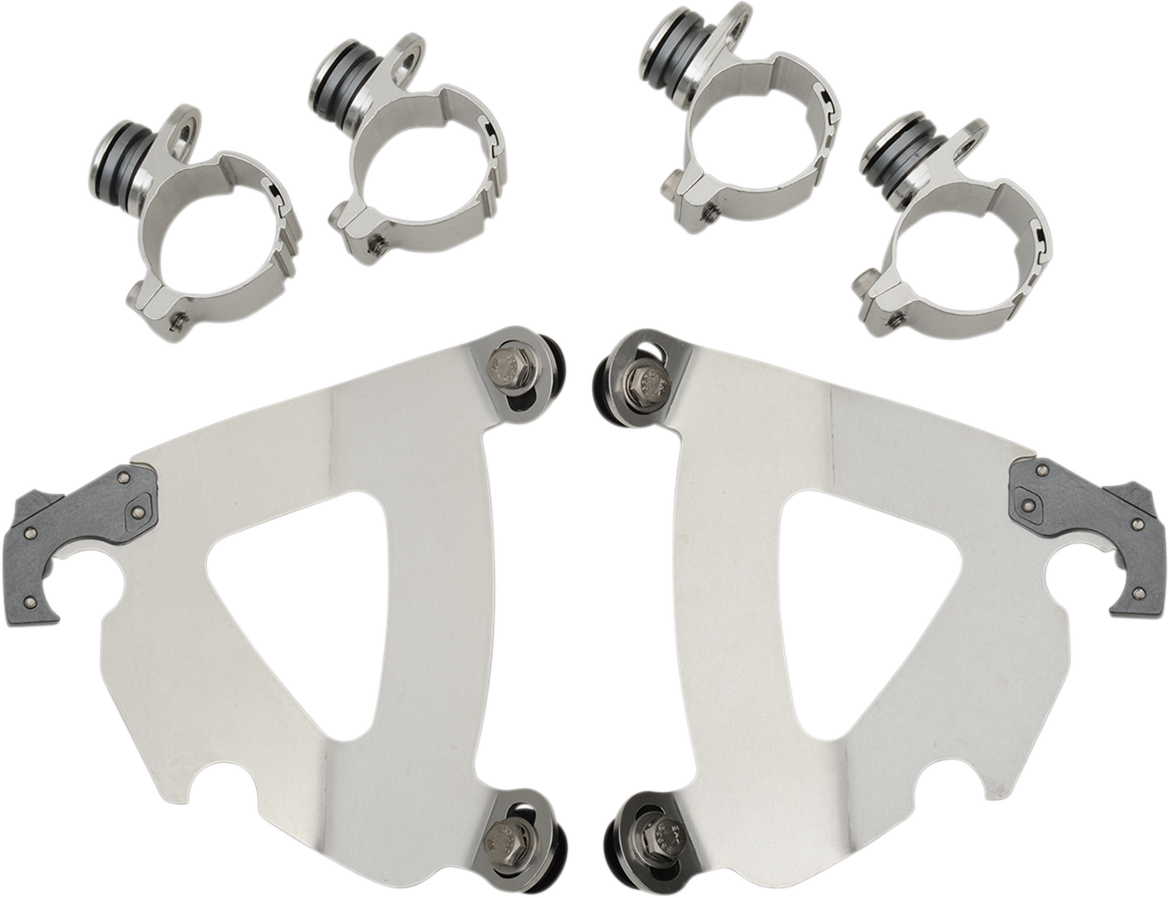 Memphis Shades Road Warrior Fairing Mount Kit for 80-13 Harley Softail FXWG FXST