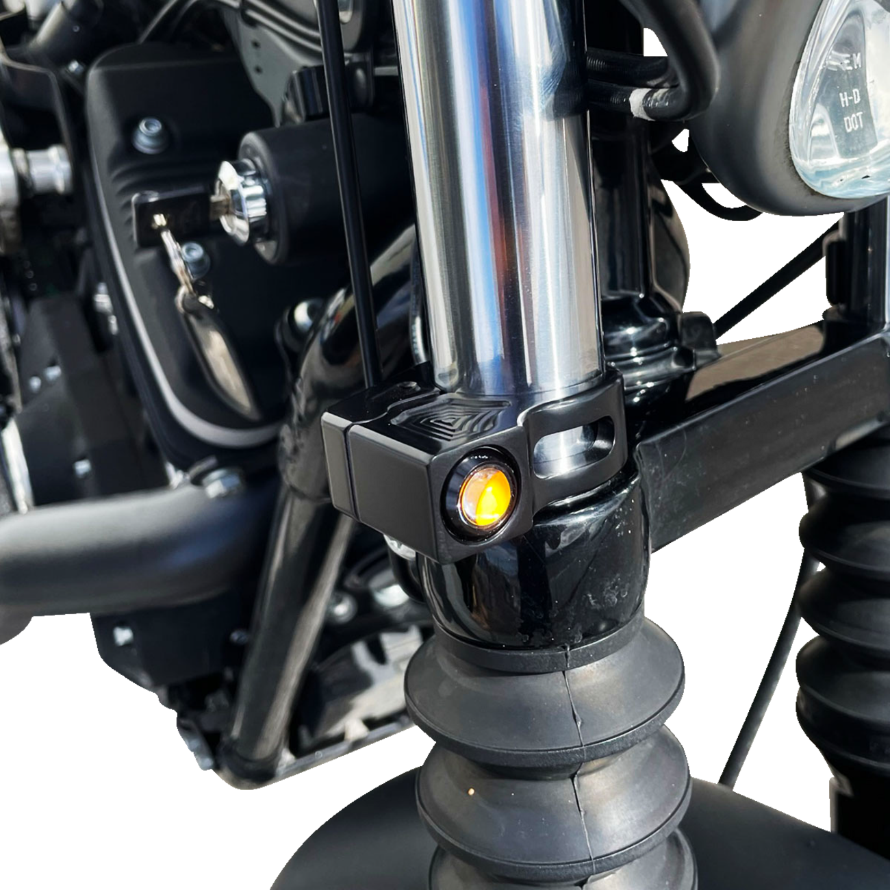 Joker Machine Rat Eye Fork Mount LED Turn Signals