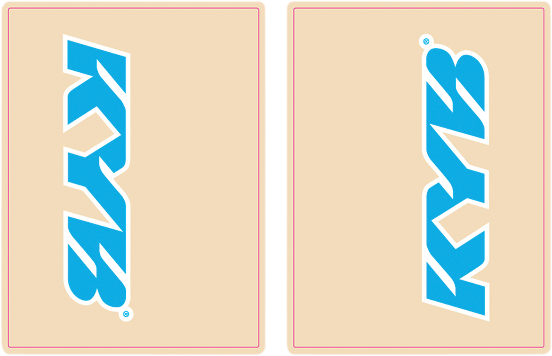 Flu designs inc. Upper Fork Decal - KYB - Blue/White