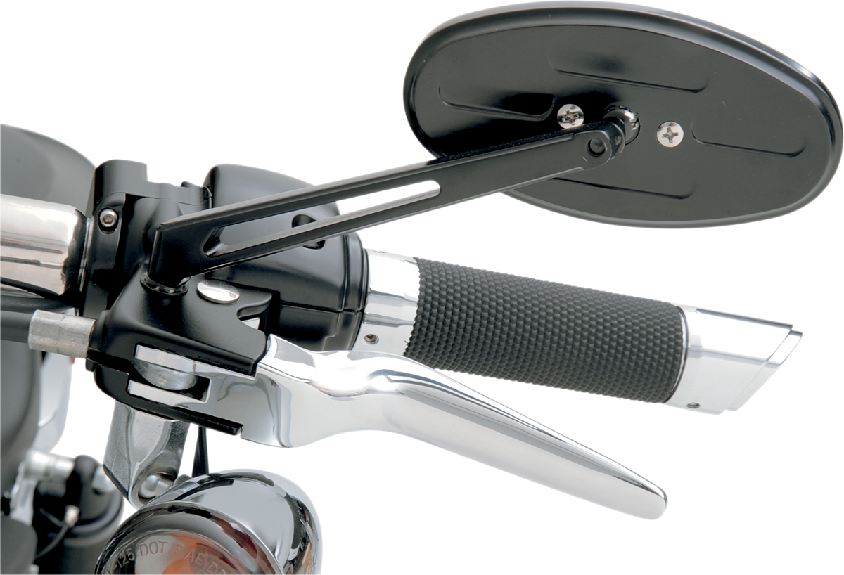 Drag specialties Mirror - Stealth II - Side View - Oval - Black Harley Davidson