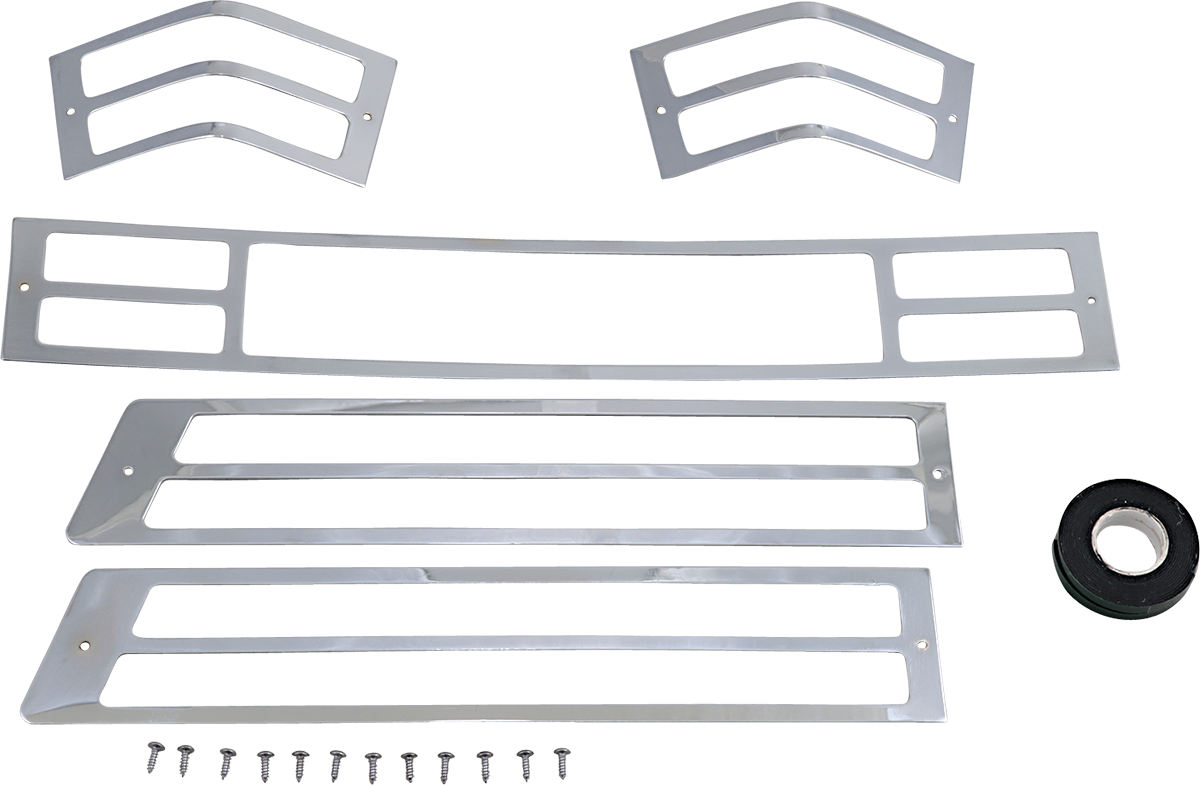 Parts unlimited Tourbox Light Grills - 88-97 GL 1988-1997 Honda GL1500 Gold Wing