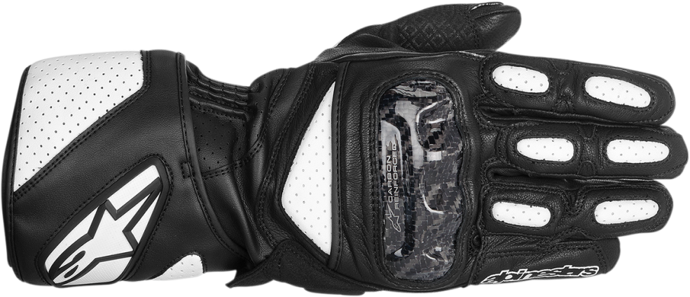 Alpinestars SP-2 Small Black and White Leather Mens Racing gloves