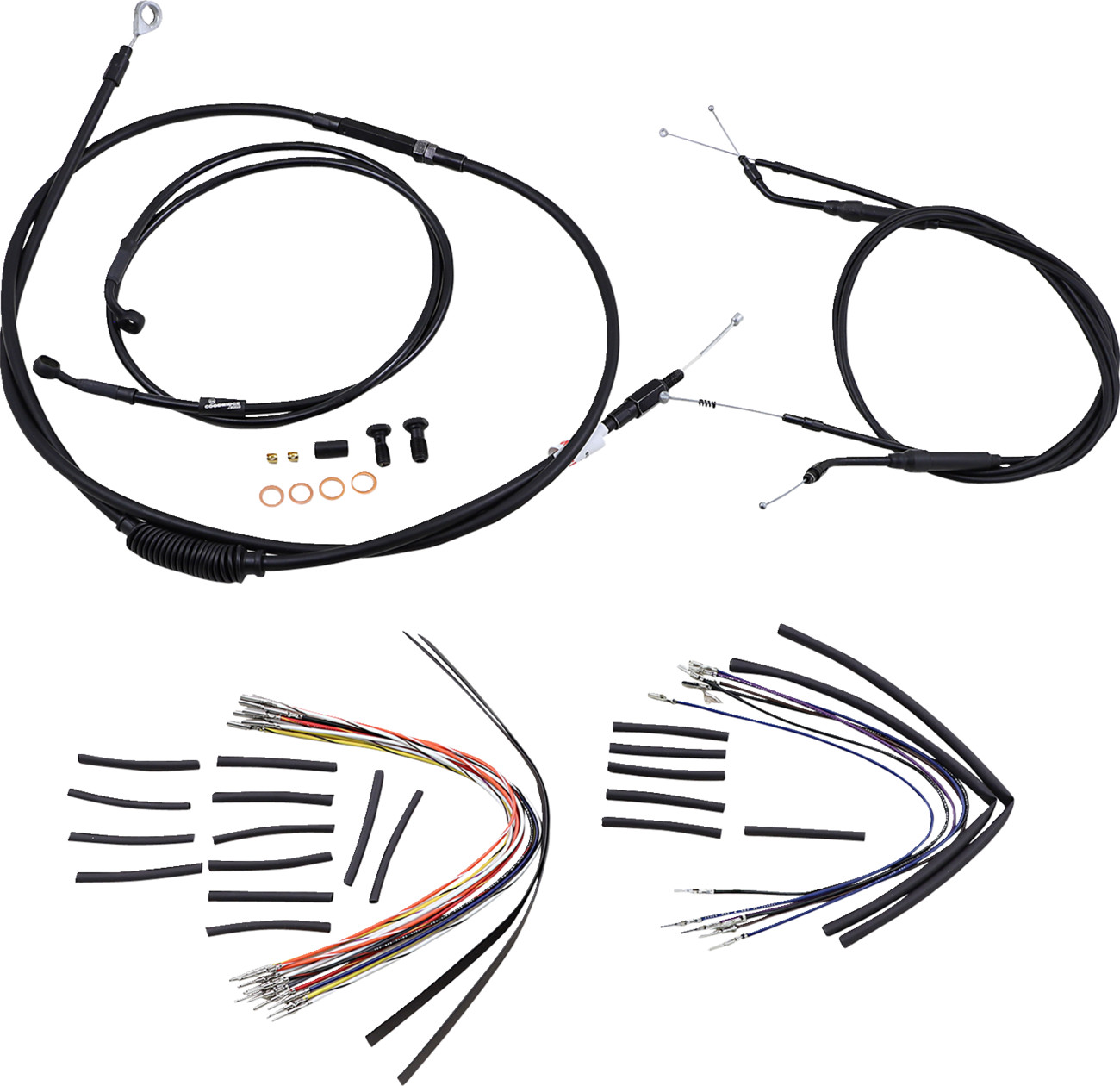 Burly Handlebar Cable Installation Kit For Harley Dyna 1998-2005