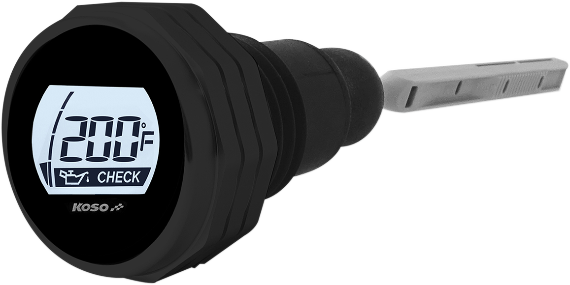 Koso north america Oil Dipstick - Black Housing Harley Davidson