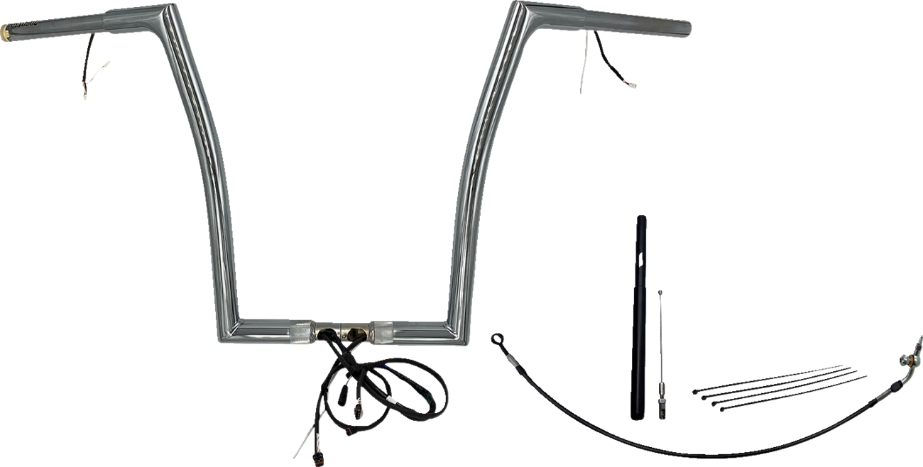 Fat Baggers Inc. 1 1/4" Wired Flat Top Handlebar Kit For Harley Road Glide 2021-2025