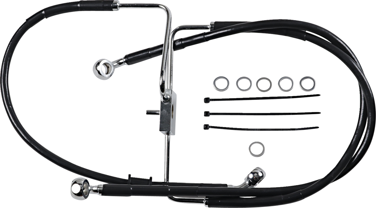 Drag Specialties Extended Length Stainless Steel Brake Line