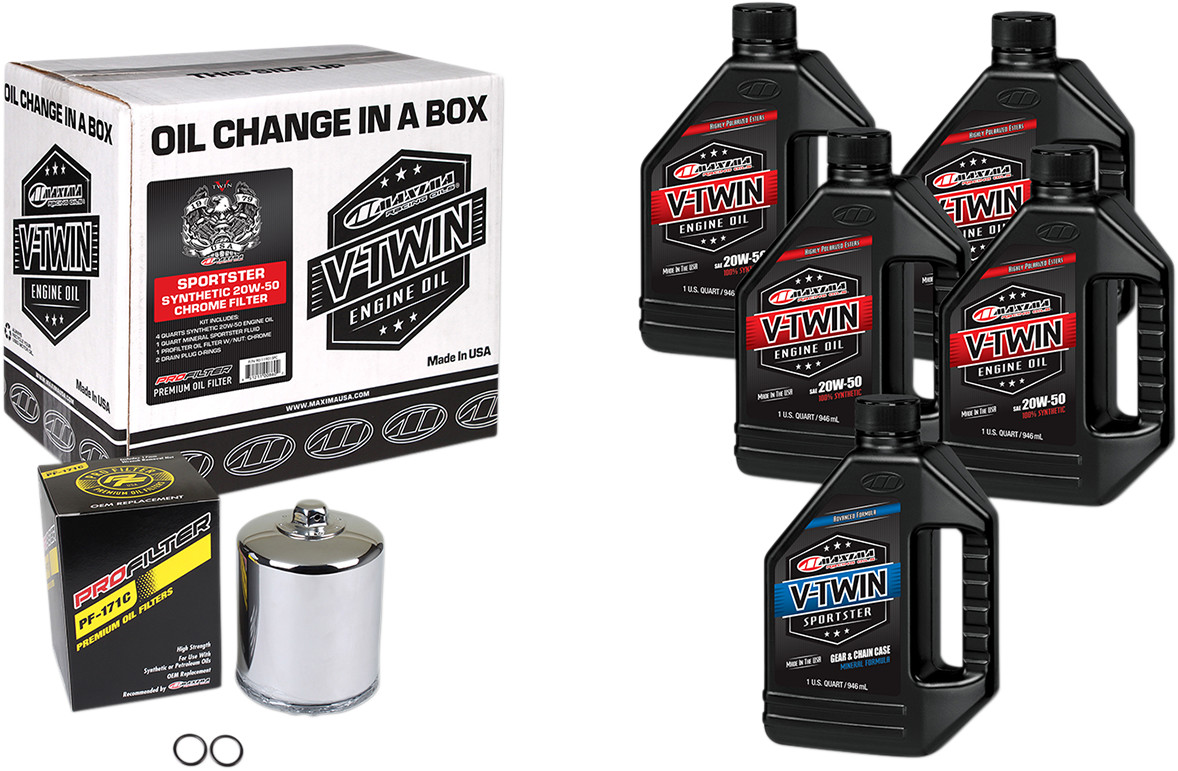 Maxima V-Twin Oil Change Kit