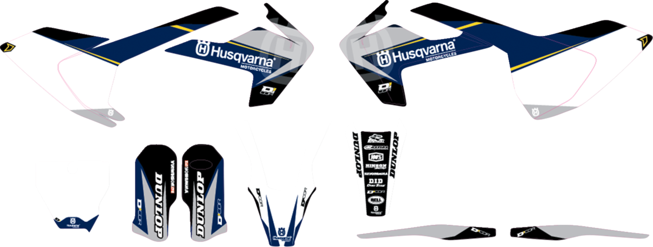 D'cor visuals Graphic Kit - Cor 9 Husqvarna - TC/FC