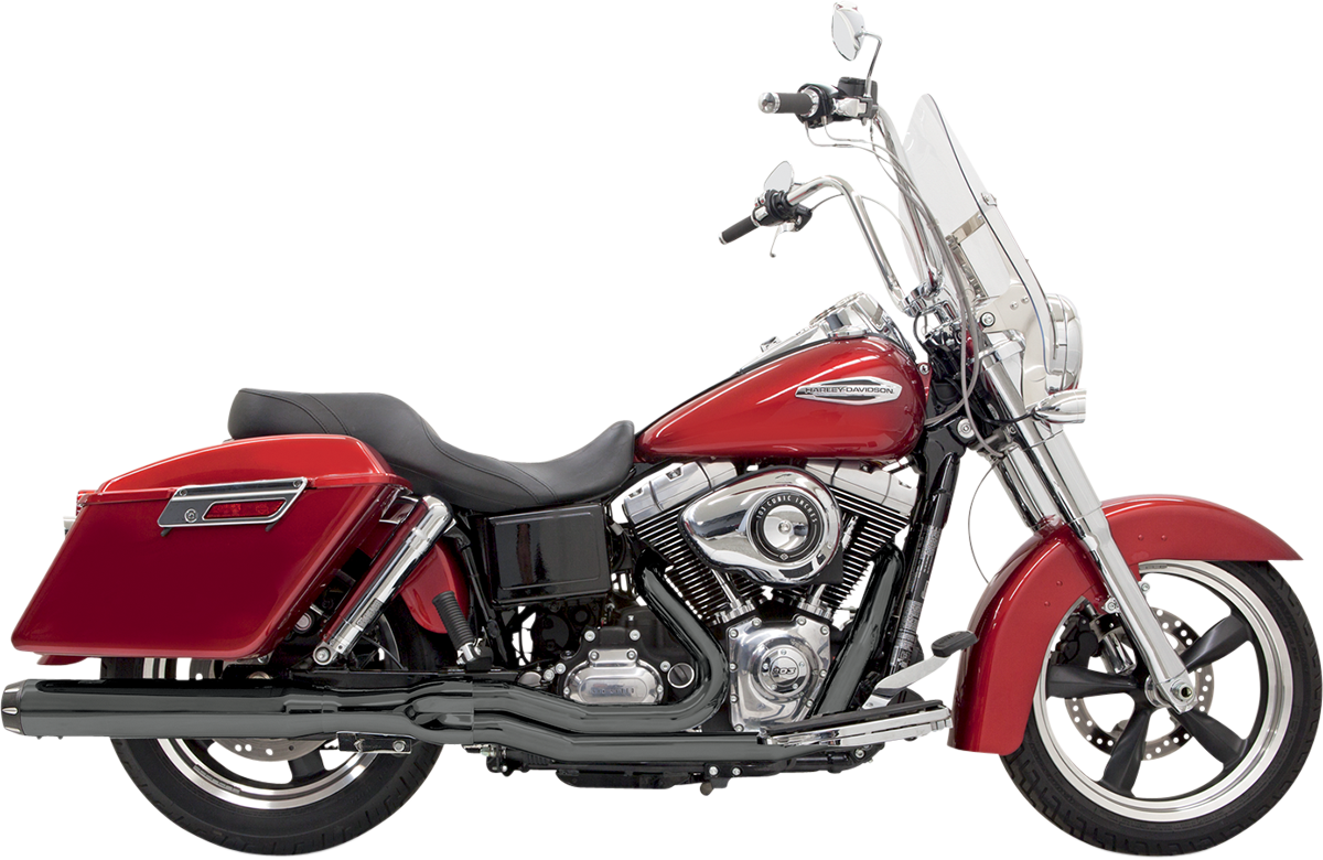 Bassani 2-1 Black 4" Road Rage Exhaust for 12-16 Harley Dyna Switchback FLD