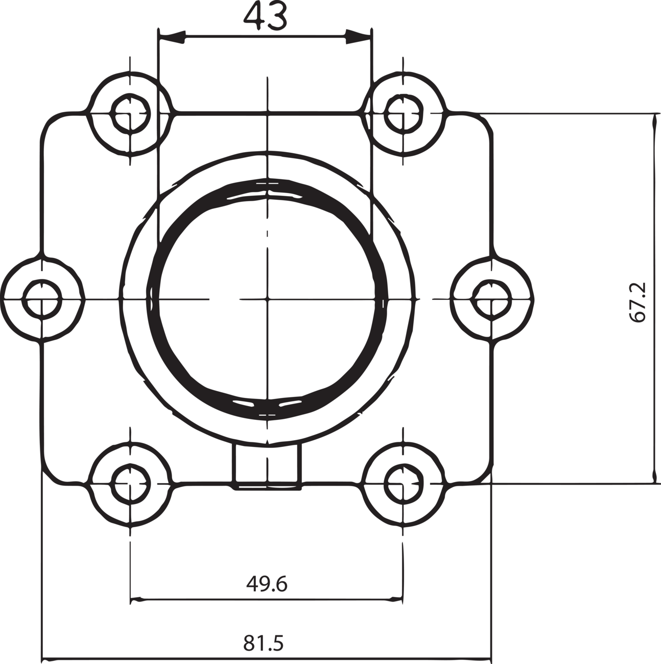 Carburetor Mounting Flange