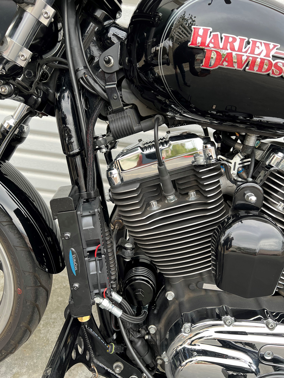 3.0 Side Mount Oil Cooler with Fan Kit for Sportster
