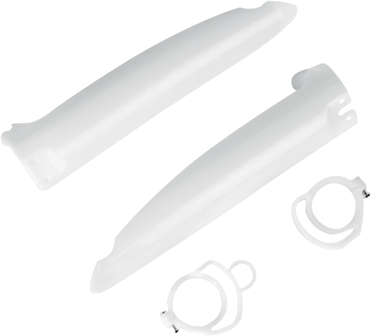 Ufo Fork Tube Protectors - White - KX - '94-'95 1994-1995 Kawasaki KX250 / 1994-1995 Kawasaki KX125 / 1994-1995 Kawasaki KX500