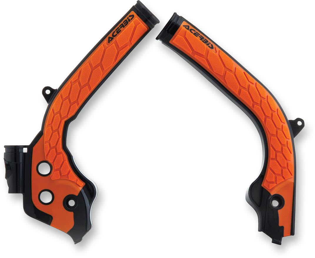Acerbis X-Grip Frame Guards - Orange/Black - Husqvarna | KTM