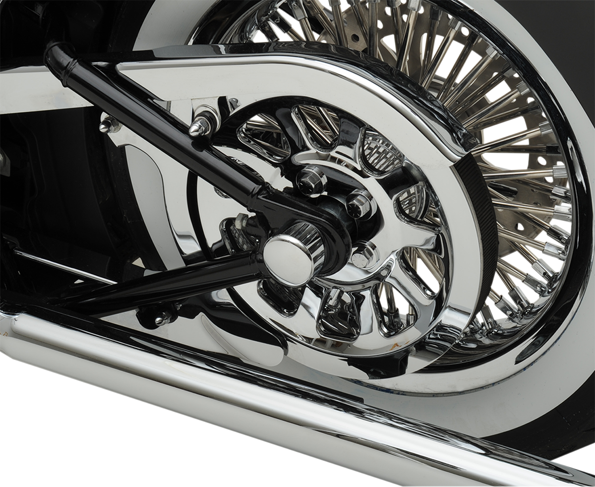 Drag specialties Axle Caps - Chrome - Rear - Pair Harley Davidson