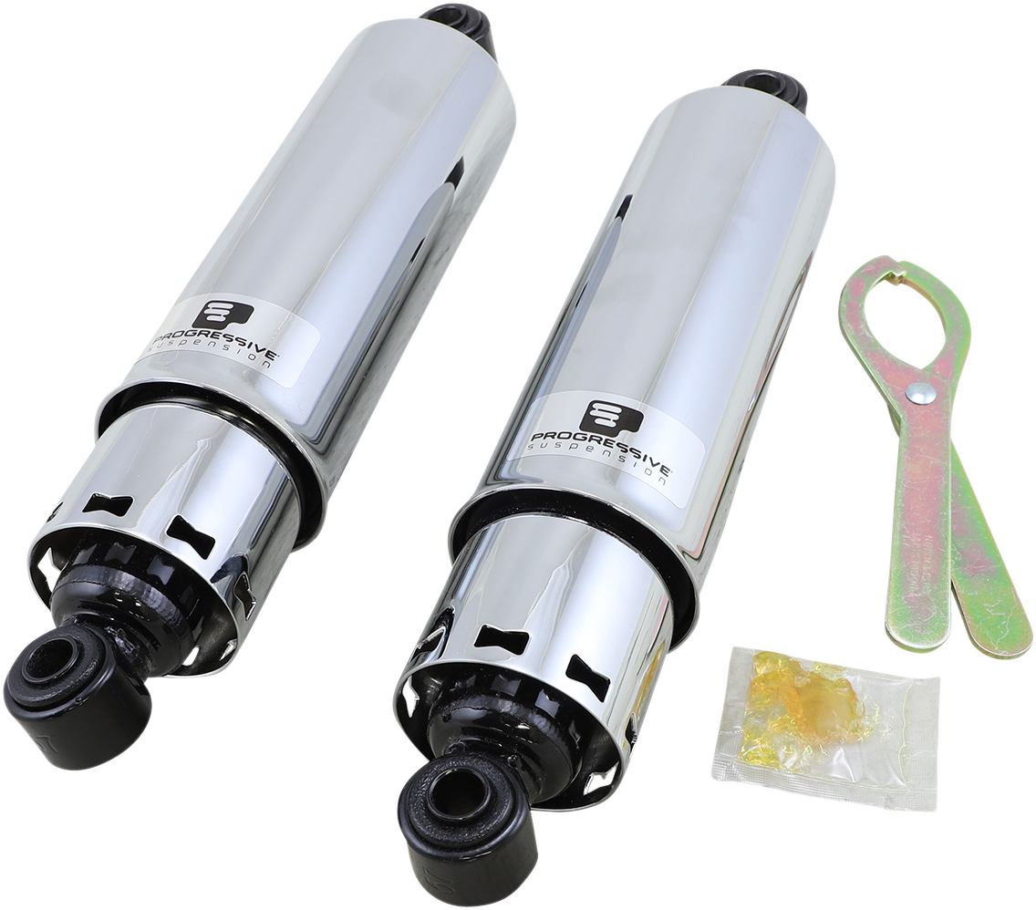 PROGRESSIVE SUSPENSION 412 Series Shocks — Black/Chrome
