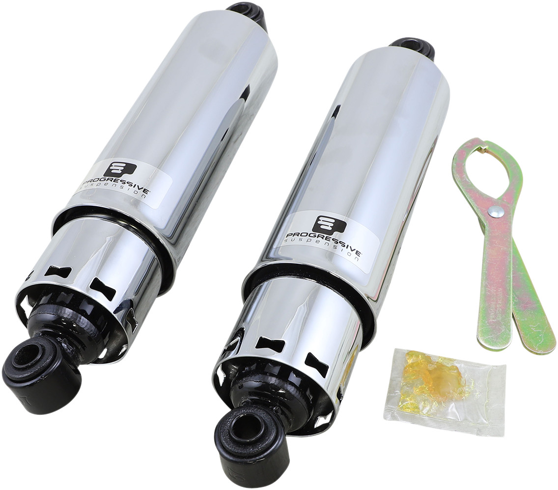 PROGRESSIVE SUSPENSION 412 Series Shocks — Black/Chrome