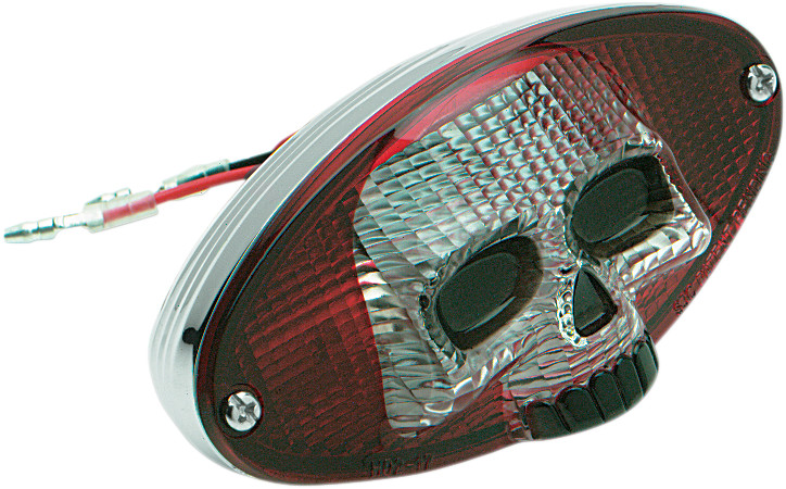 Drag specialties Taillight - Red Cat Eye with Skull Face