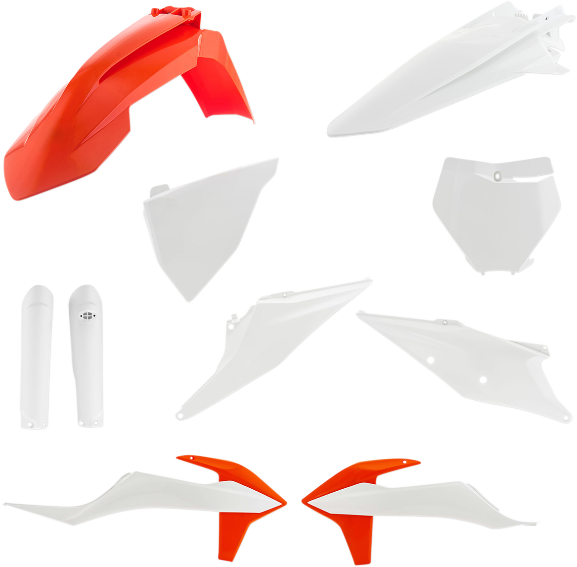Acerbis Full Replacement Body Kit - '19 OEM Orange/White KTM