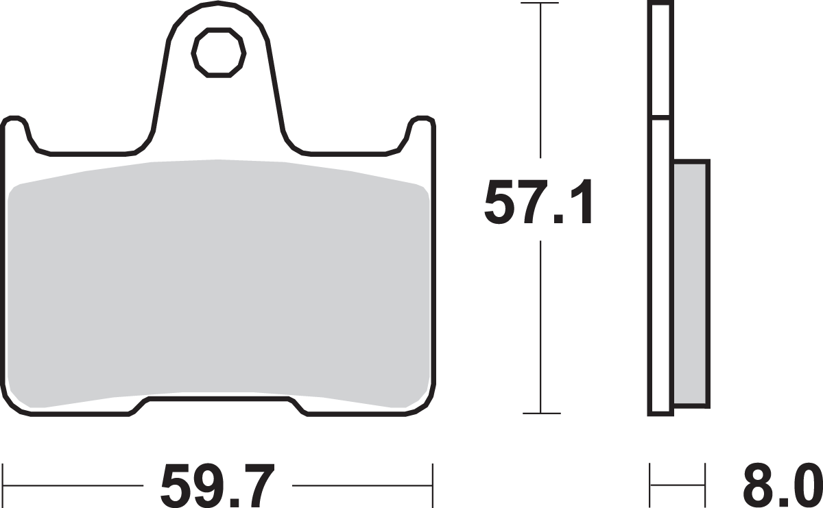 SBS LS Sintered Rear Brake Pads 715LS