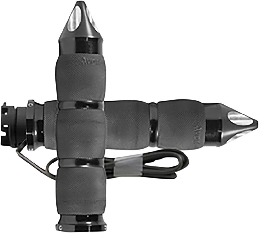 Avon Black Air Cushion Spiked 1" Heated Handlebar Grips for 1519