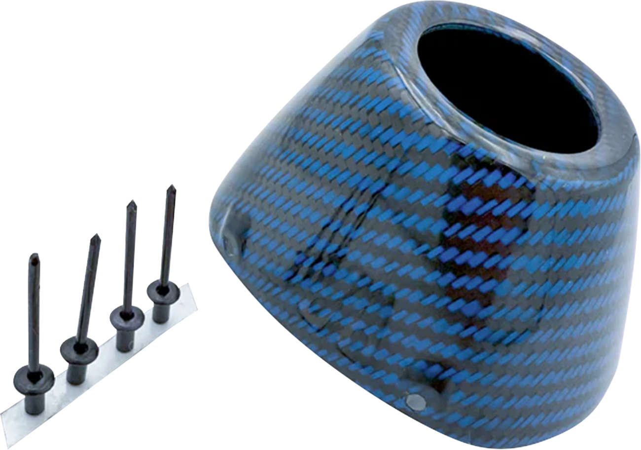 Fmf End Cap Replacement Kit - Carbon - RCT External - Blue