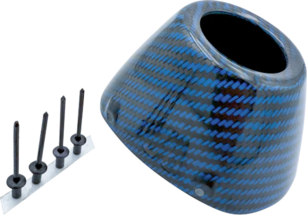Fmf End Cap Replacement Kit - Carbon - RCT External - Blue