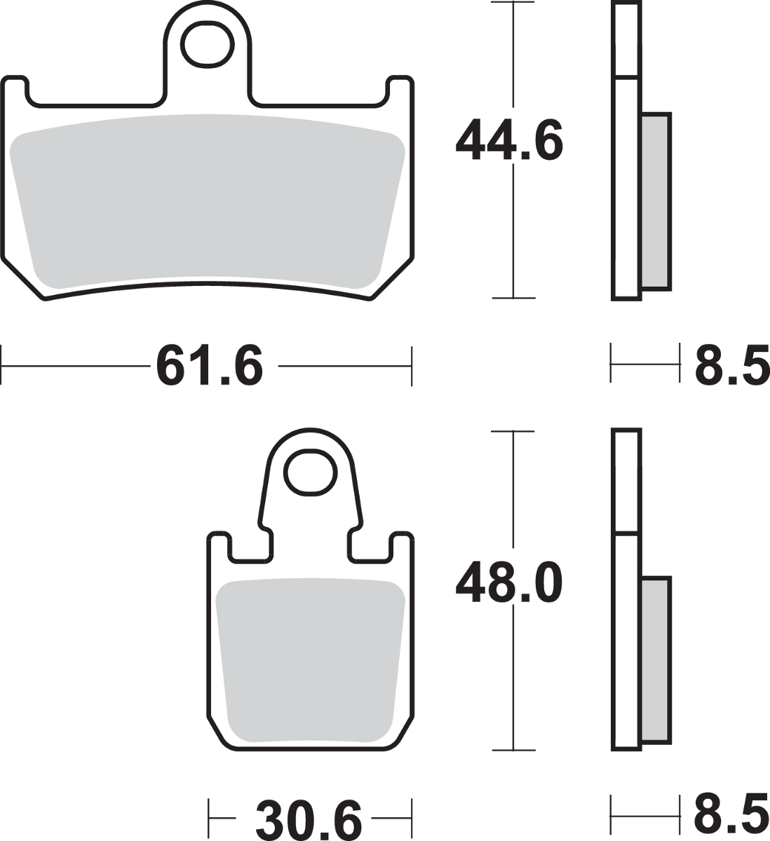 SBS HS Sintered Front Brake Pads 839HS