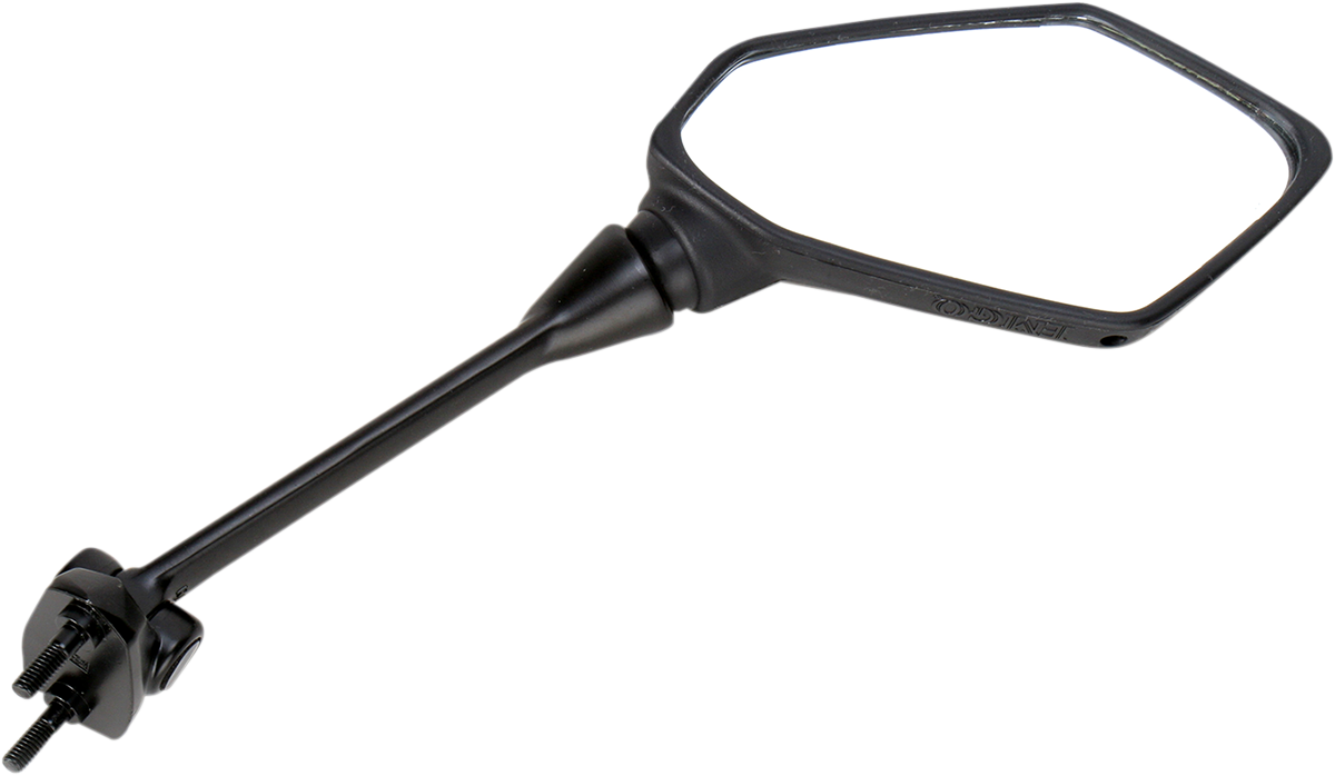 Emgo Mirror - Side View - Polygon - Black - Right 2009-2011 Kawasaki EX650 Ninja 650
