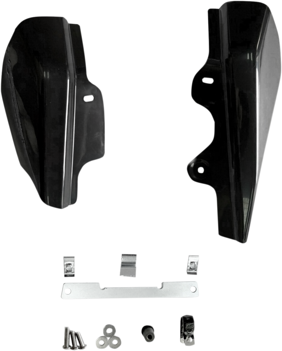 Drag Specialties Black Frame Mounted Heat Deflectors for 01-08 Harley Touring