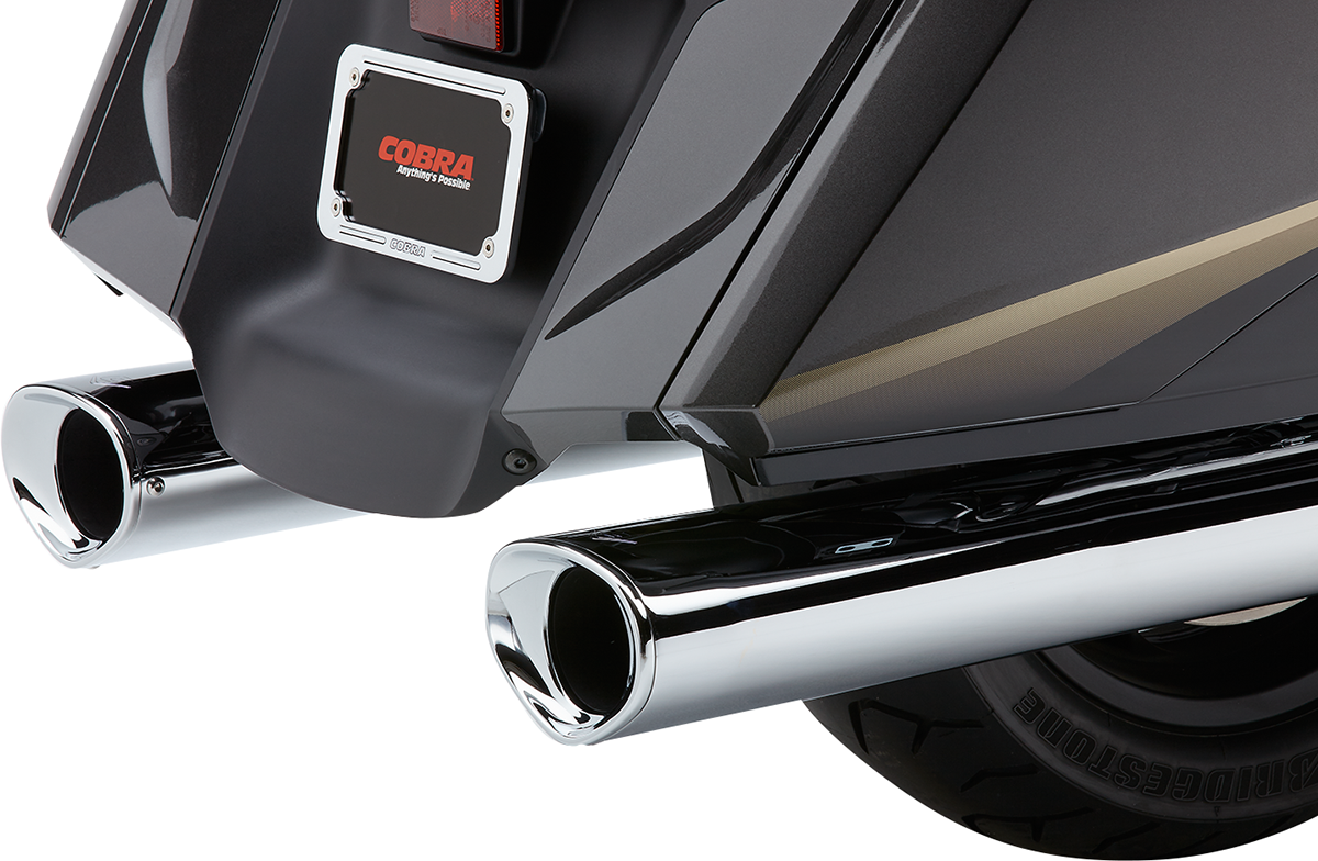 Cobra Chrome Tri Flow Mufflers 2012-2017 Honda GL1800HP Gold Wing Audio/Comfort / 2013-2016 Honda GL1800B Gold Wing F6B / 2017-2017 Honda GL1800F6B Gold Wing Bagger