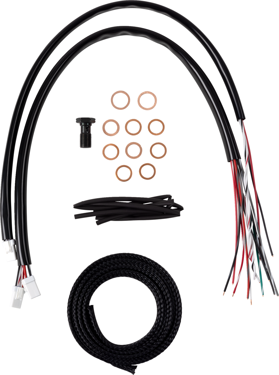 Complete Midnight Braided Handlebar Cable/Brake Line Kit — Standard