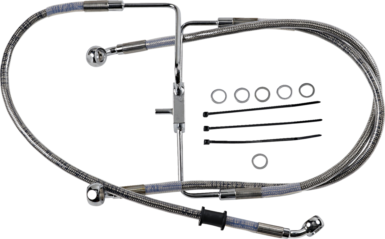 Drag specialties Brake Line - +4" - Stainless Steel - XL 2016-2020 Harley Davidson XL1200CX Roadster