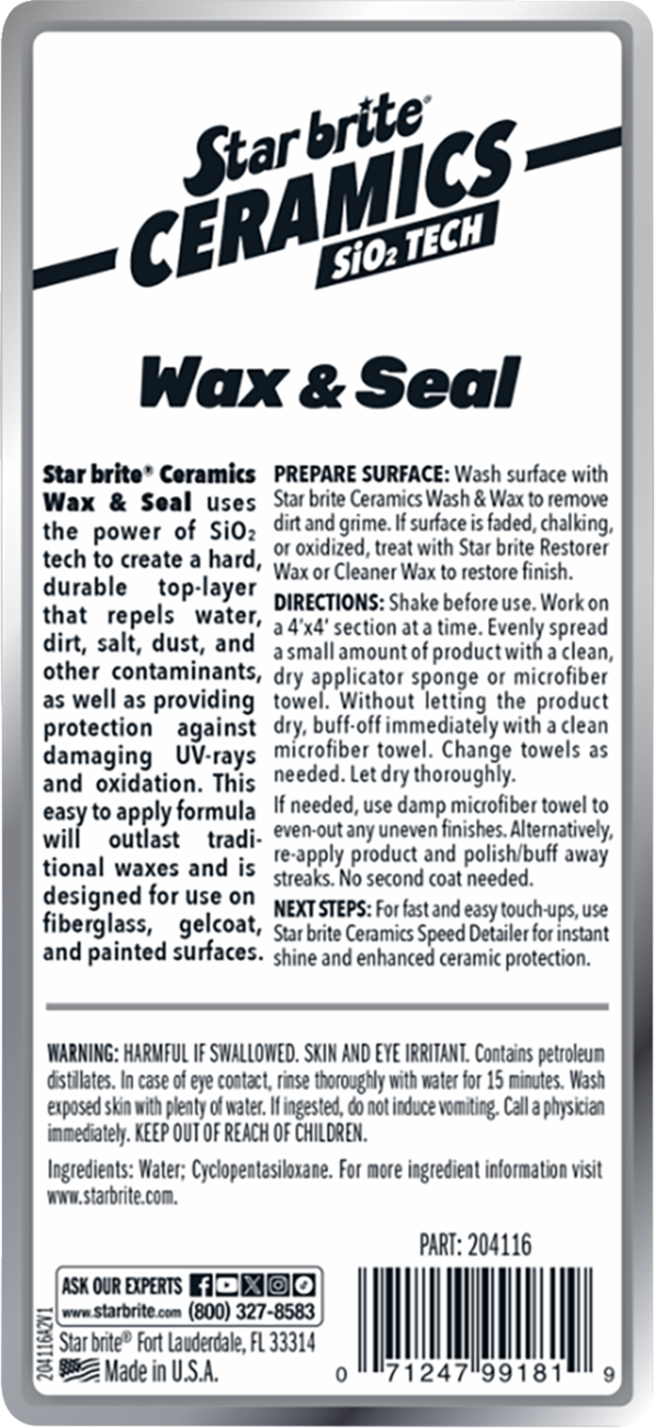 Ceramic Seal & Wax