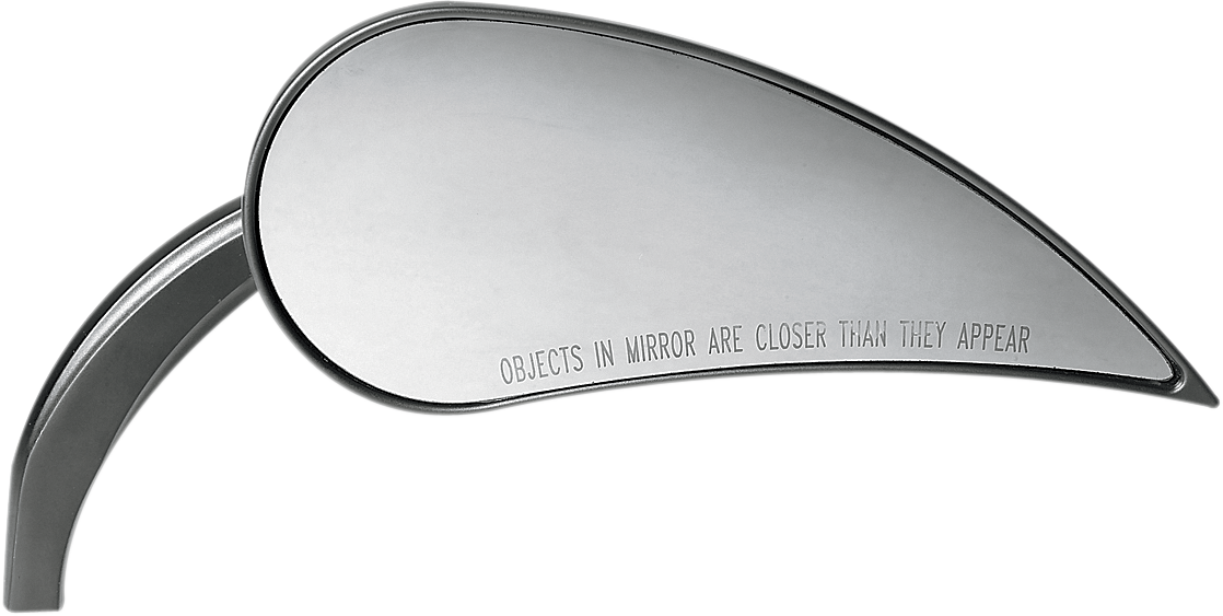 Arlen ness Mirror - Rad III - Side View - Teardrop - Black - Right
