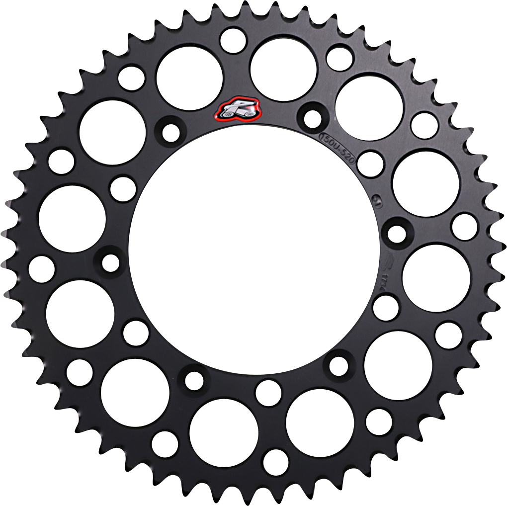 Renthal Rear Sprocket - Aluminum - 51 Tooth - Black - Yamaha/Honda 51T