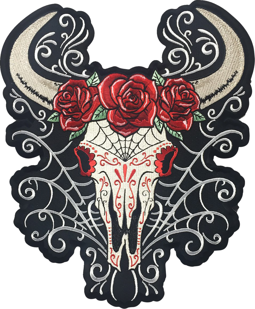 LETHAL THREAT D.O.D Western Skull Large Embroidered Patch