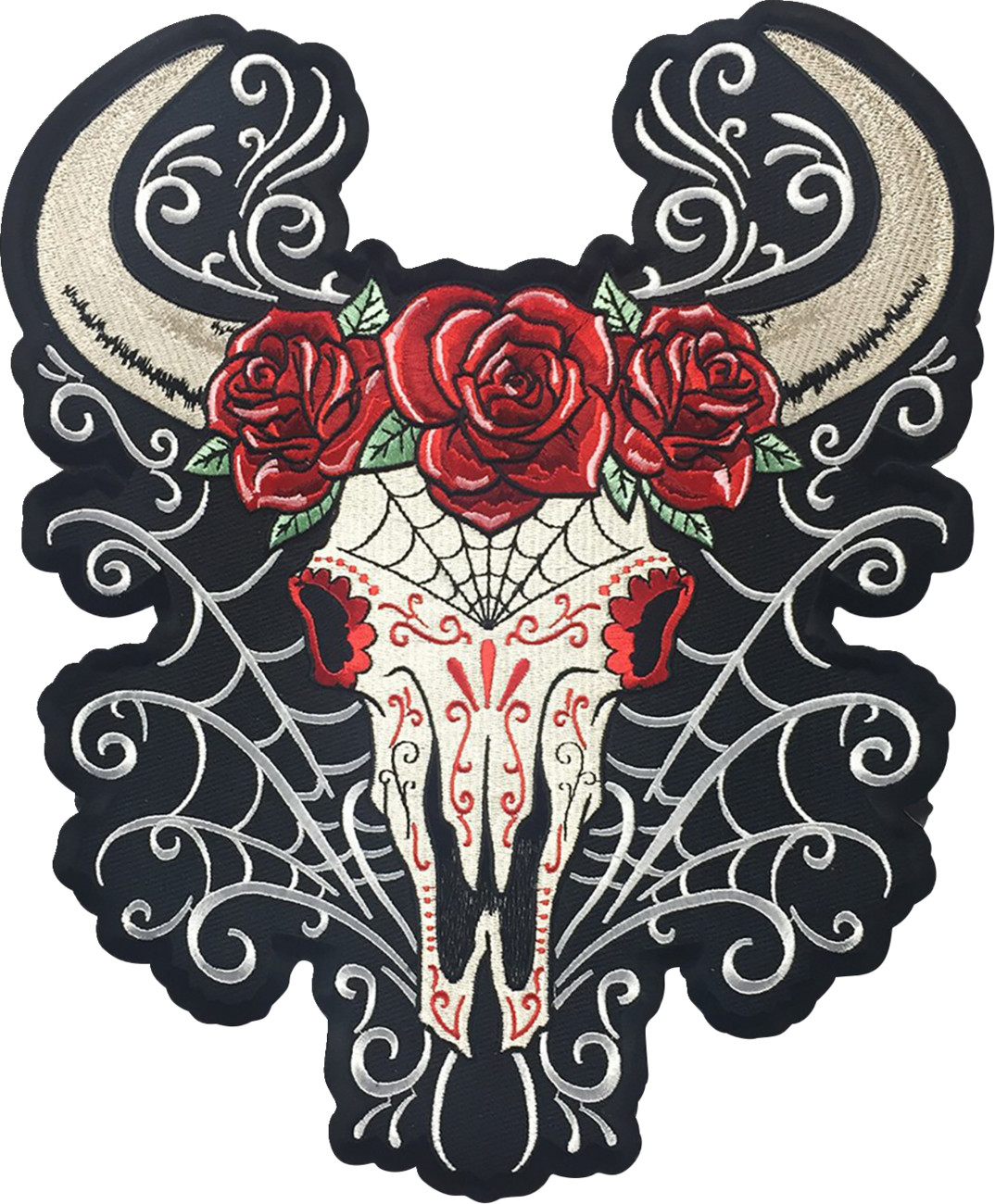LETHAL THREAT D.O.D Western Skull Large Embroidered Patch