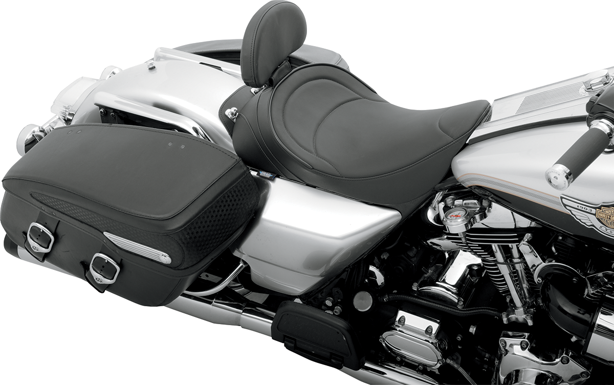 Drag specialties seats Solo Seat - Mild Stitched - Driver Backrest - FLH '97-'07 Harley Davidson