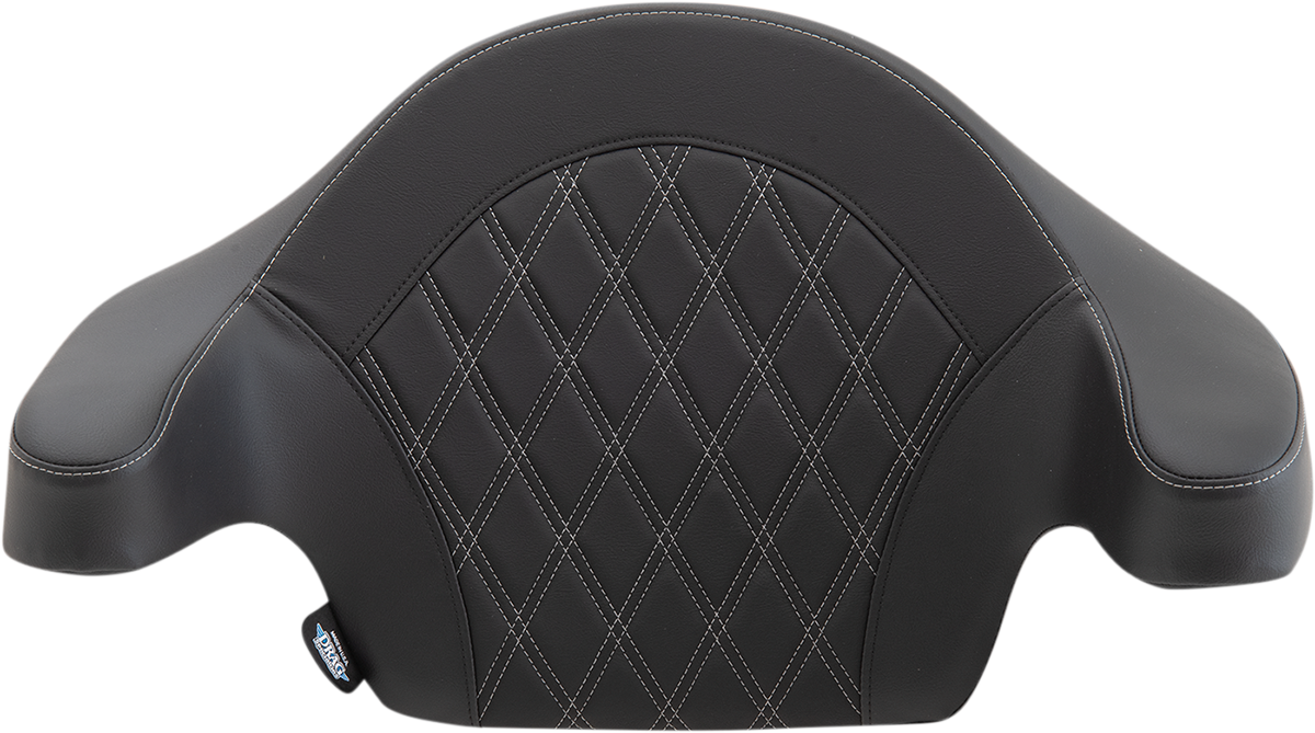 Drag specialties seats King-Pak Pad - Double Diamond - Silver Thread 2017-2020 Harley Davidson FLHRXS Road King Special / 2014-2020 Harley Davidson FLHR Road King