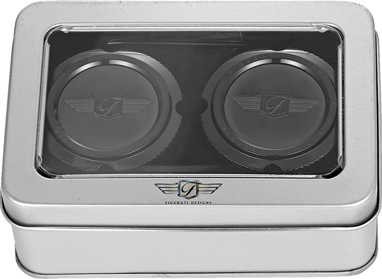 Figurati Designs Front Axle Nut Covers for Harley 2002-2025
