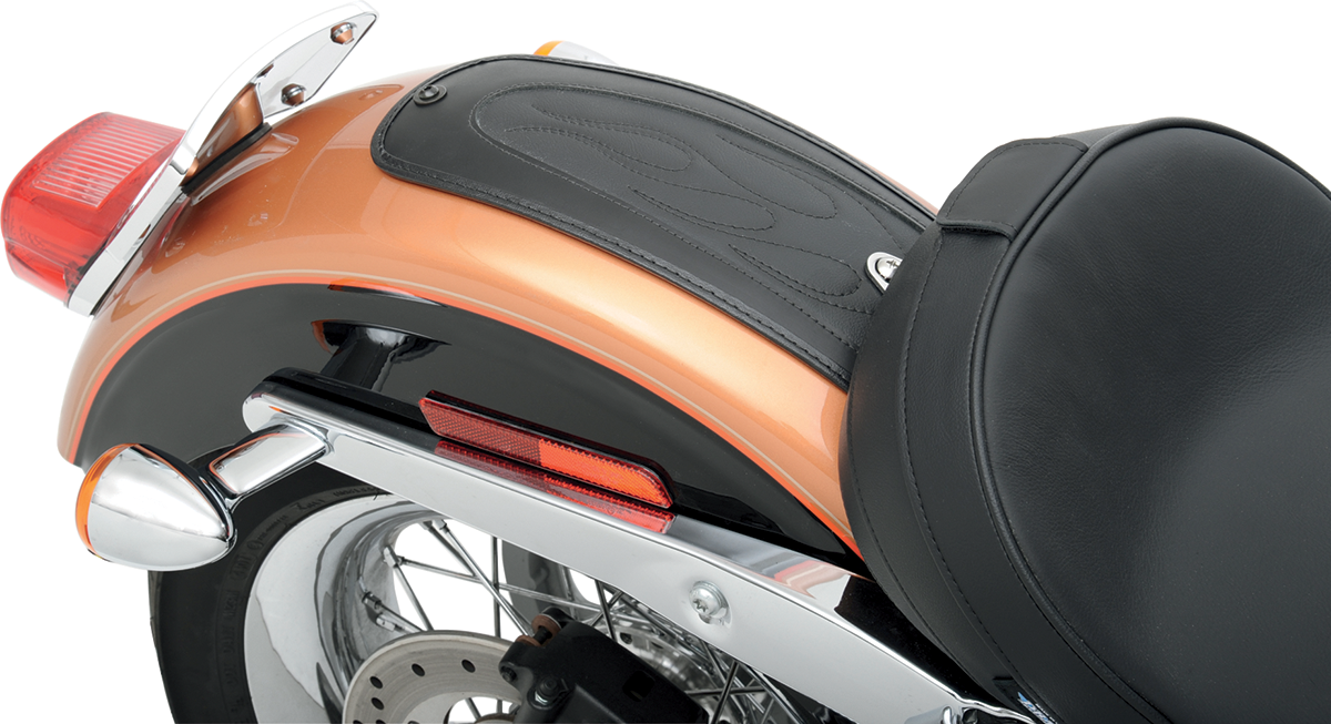 Drag specialties seats Fender Skin - Flame Stitched Automotive-Grade Vinyl Center Harley Davidson