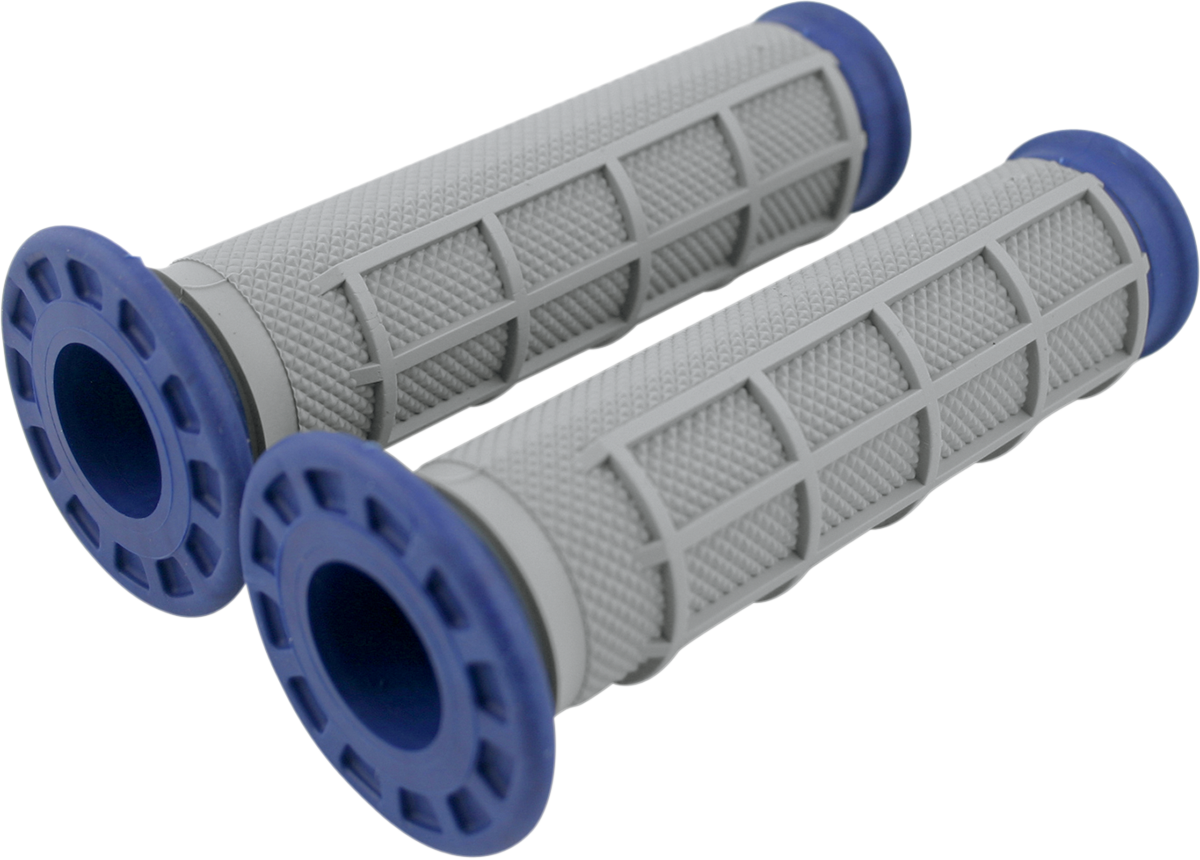 Renthal Dual-Compound ATV Grips - Half Waffle - Blue