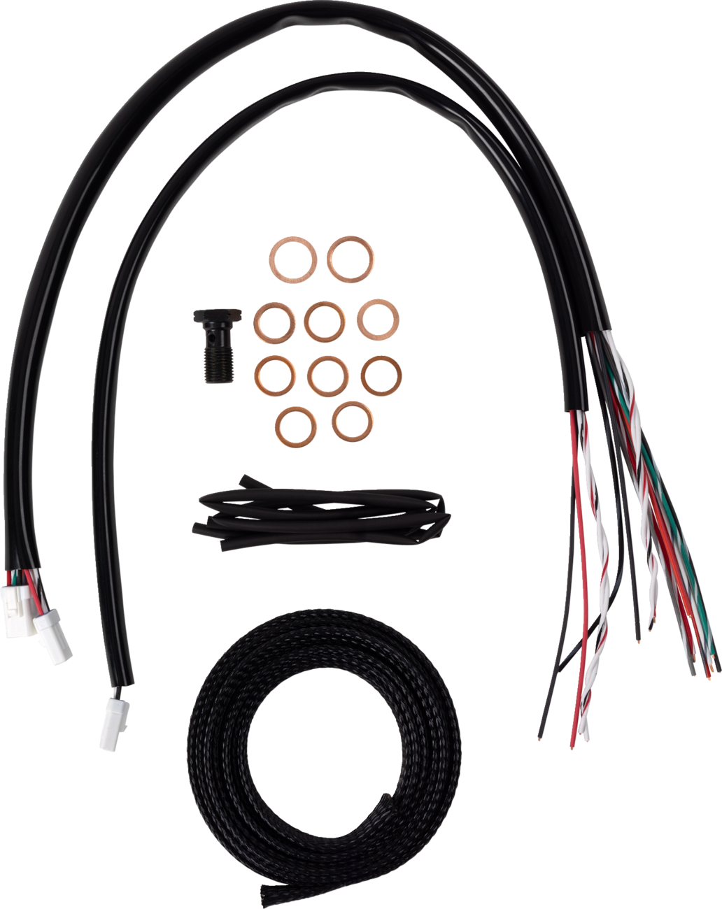 Complete Midnight Braided Handlebar Cable/Brake Line Kit — Standard