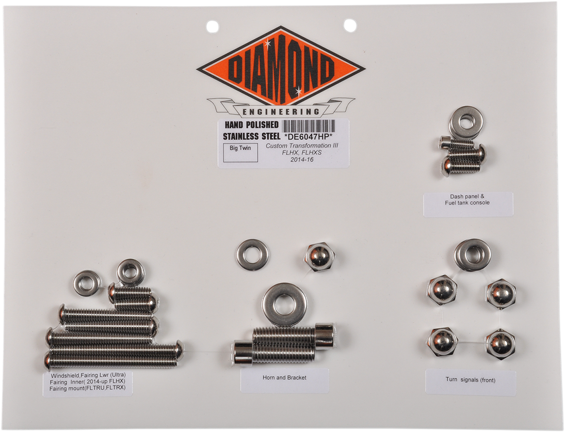 DIAMOND ENGINEERING Custom Transformation III Fastener Kits