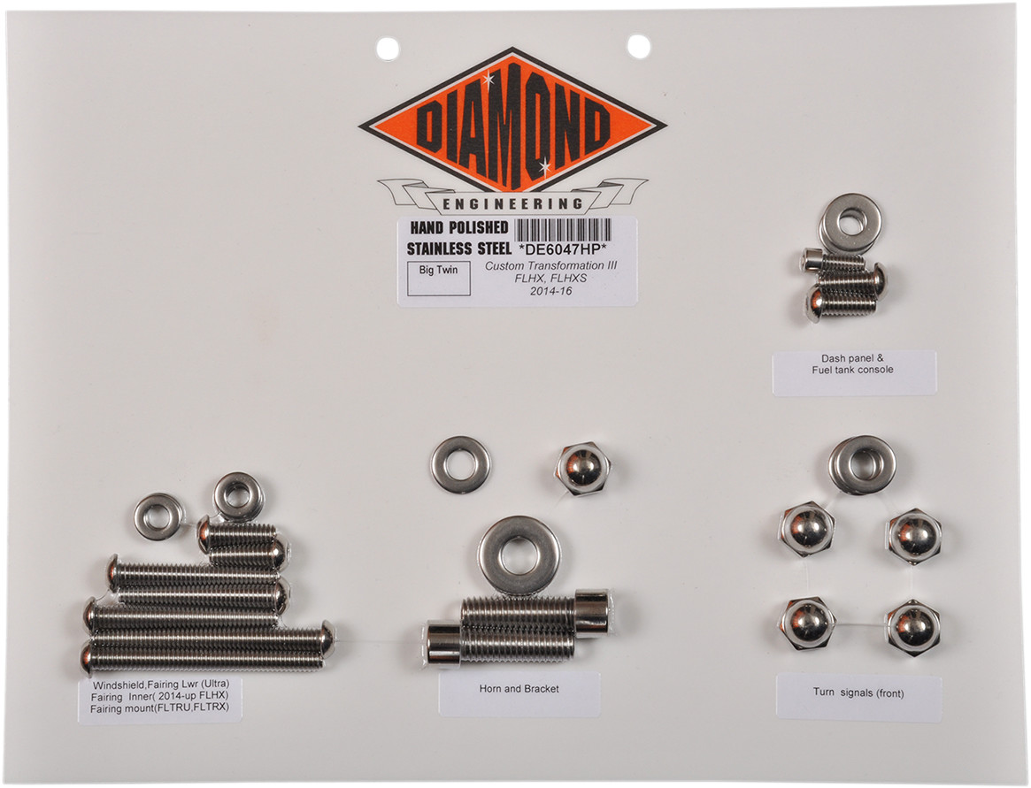 DIAMOND ENGINEERING Custom Transformation III Fastener Kits
