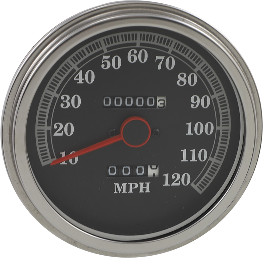 Drag specialties FL-'89-'95 Style 2240:60 Speedometer - Black Face Harley Davidson
